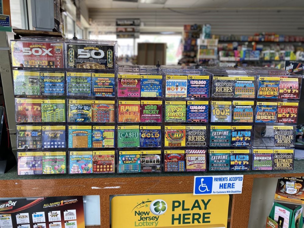 Inside Pick's Deli Market in Belmar, with the New Jersey Lottery display